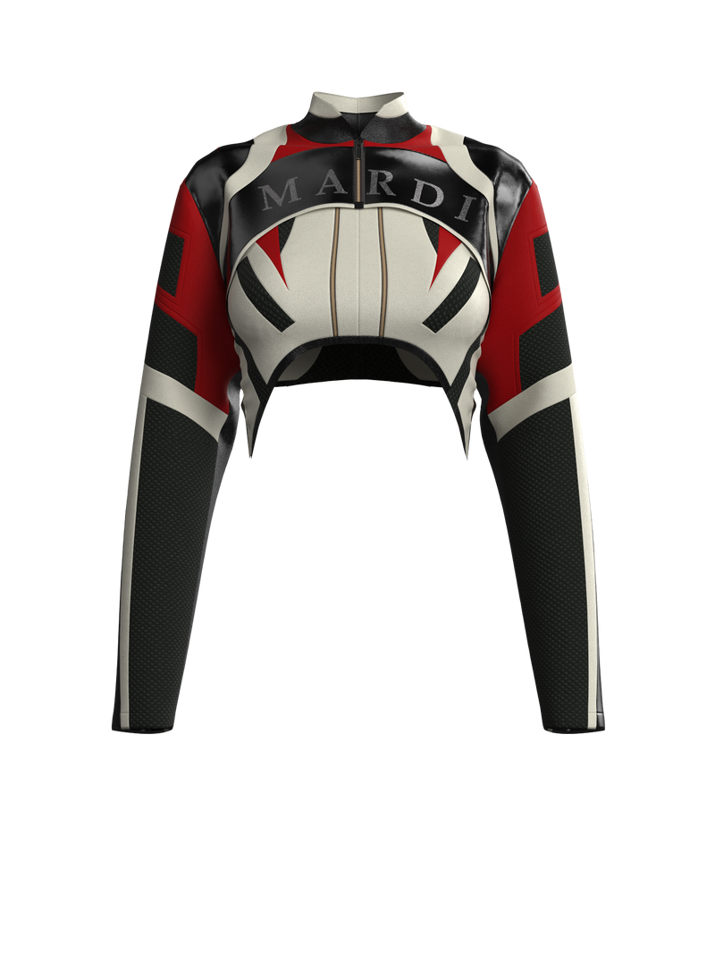 Leather Biker Jacket RED