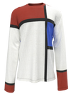 Longsleeve T-Shirt- Composition No. II with Red and Blue