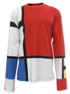 Longsleeve T-Shirt-Composition with Red, Blue and Yellow