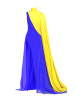 LUVI: Chiffon crepe dress