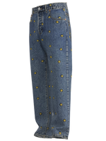 Pacsun Smiley Face Embroidery Jeans