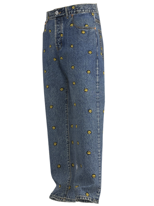 Pacsun Smiley Face Embroidery Jeans
