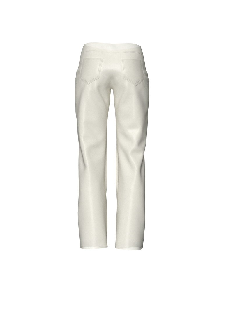 Semi-Transparent Cream pants by Nina Doll