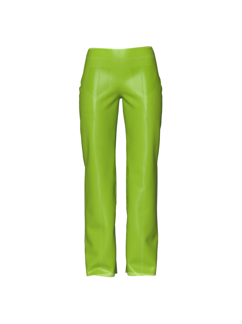 Semi-Transparent Lime pants by Nina Doll