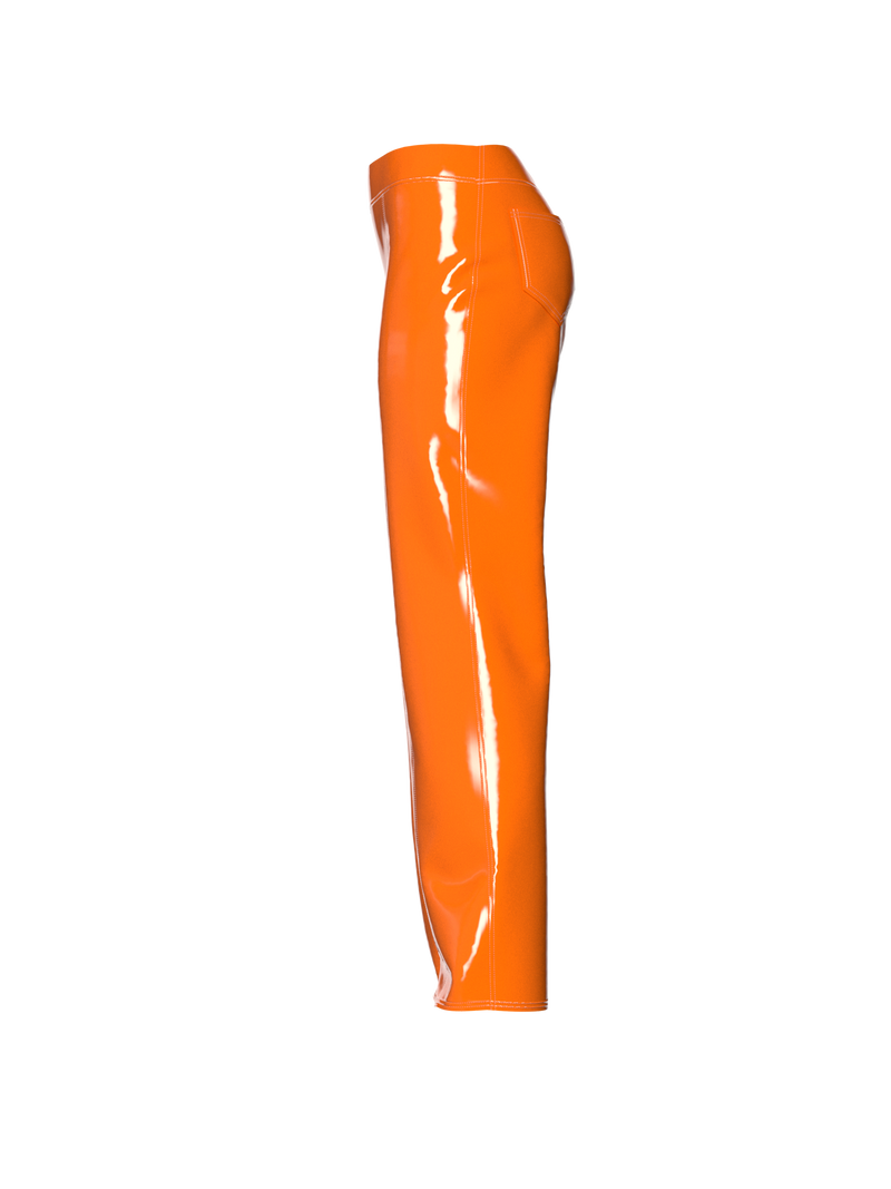 Latex Orange pants by Nina Doll