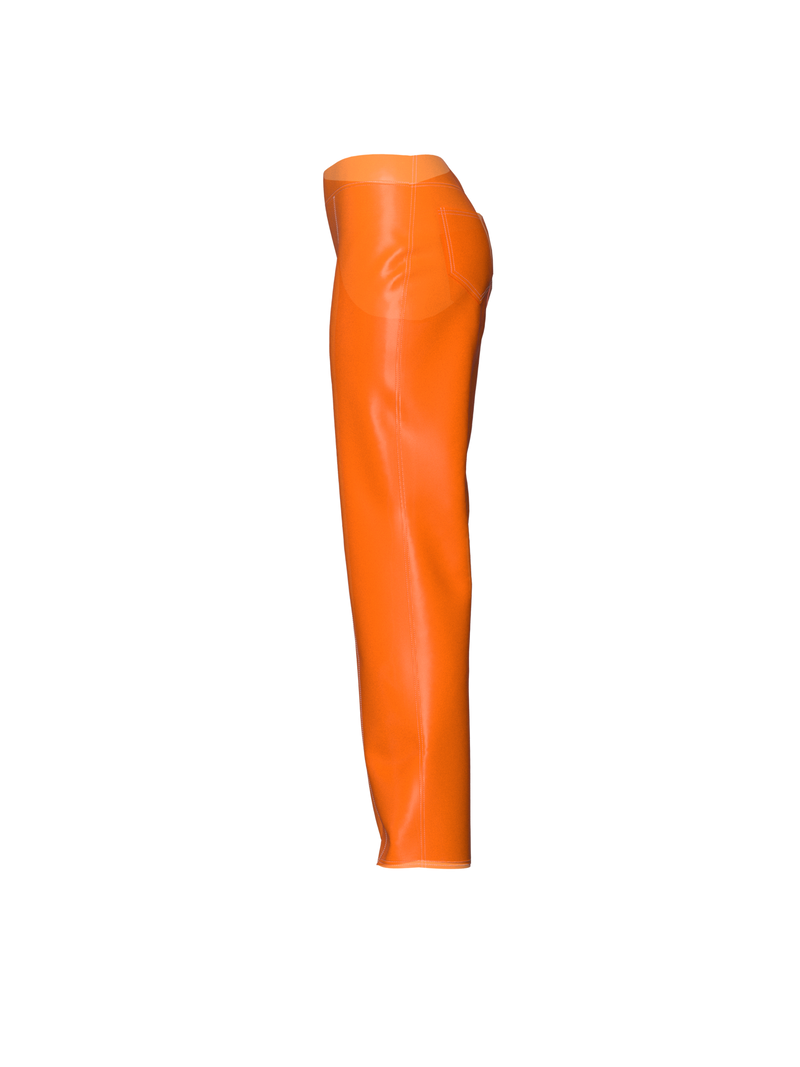 Semi-Transparent Orange pants by Nina Doll