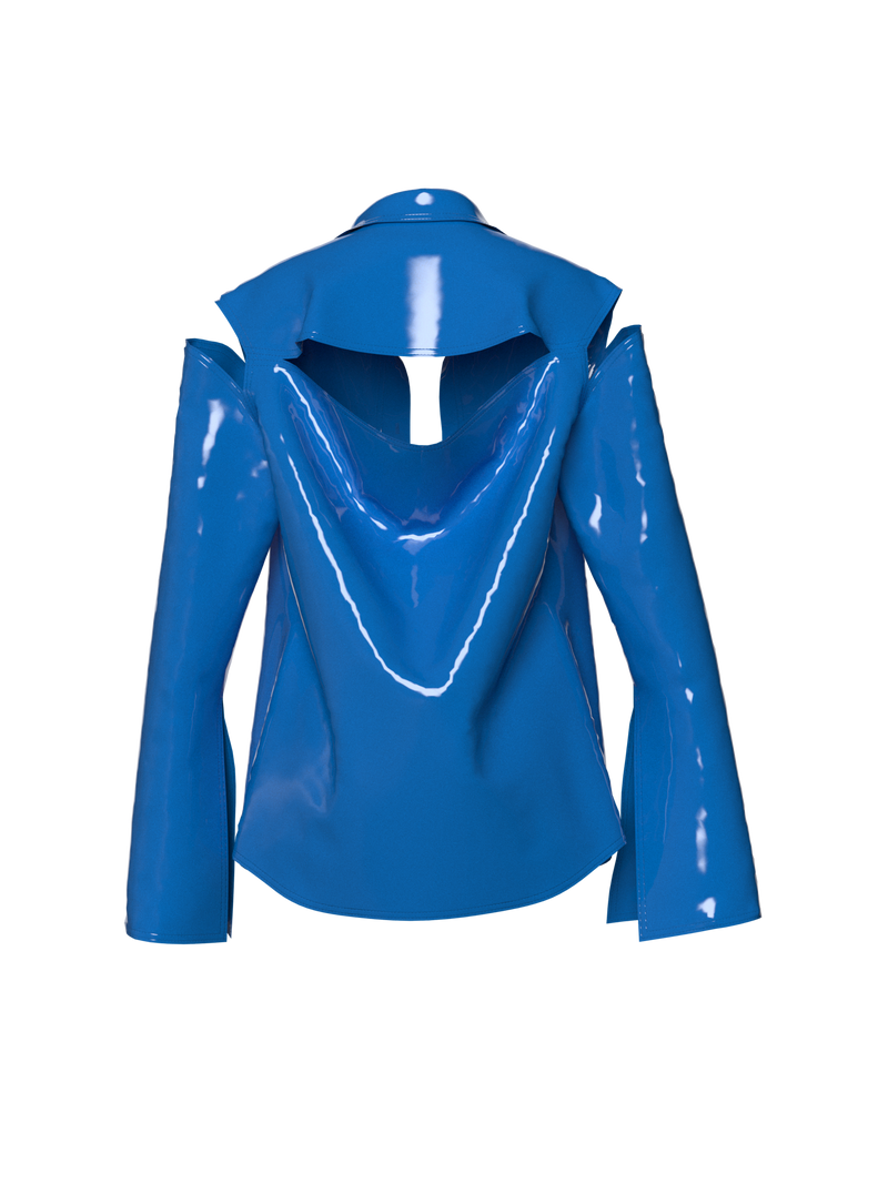 Latex Blue Blazer by Nina Doll