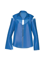 Semi-Transparent Blue Blazer by Nina Doll