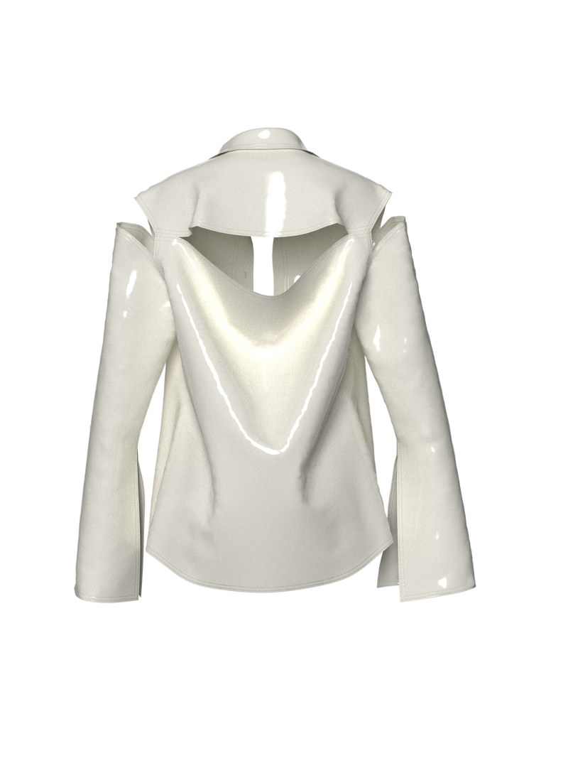 Latex Cream Blazer by Nina Doll