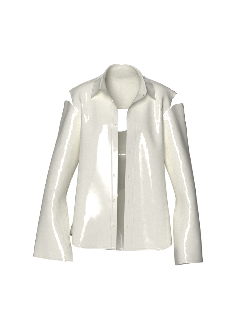 Latex Cream Blazer by Nina Doll