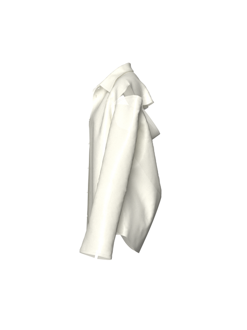 Semi-Transparent Cream Blazer by Nina Doll