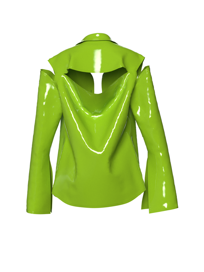 Latex Lime Blazer by Nina Doll