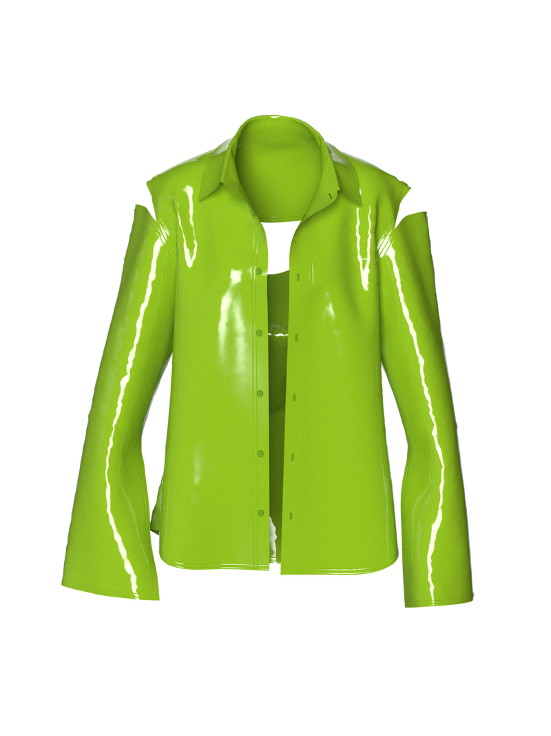 Latex Lime Blazer by Nina Doll