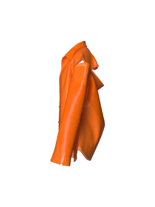 Semi-Transparent Orange Blazer by Nina Doll
