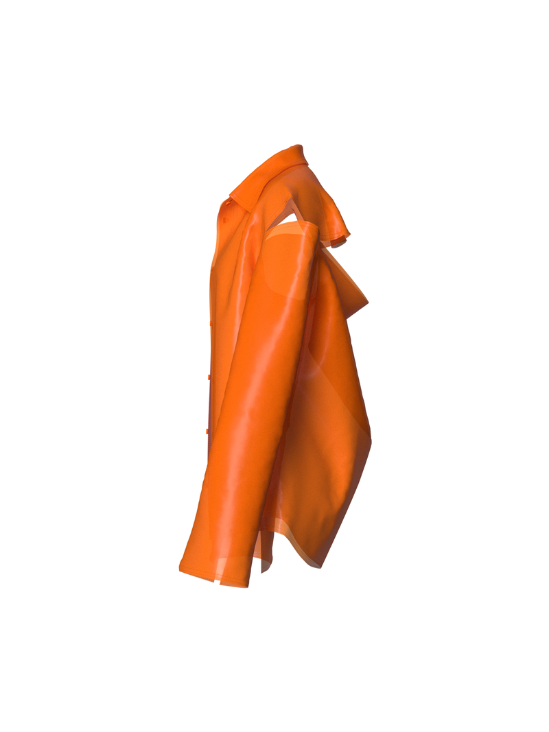 Semi-Transparent Orange Blazer by Nina Doll