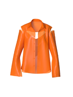 Semi-Transparent Orange Blazer by Nina Doll