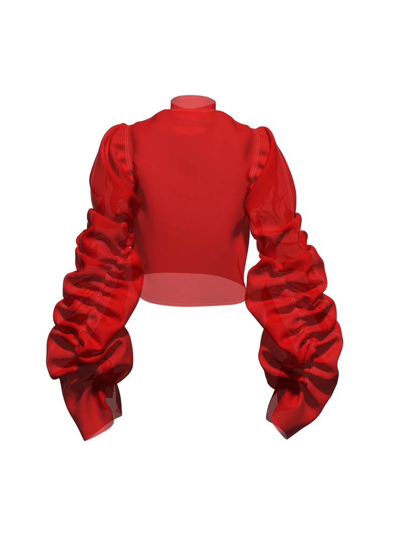 Bright red top by Nina Doll