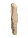 Midi nude dress