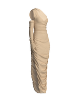 Midi nude dress