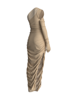 Midi nude dress