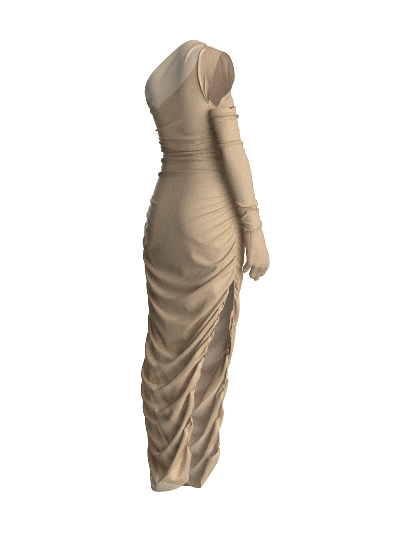 Midi nude dress