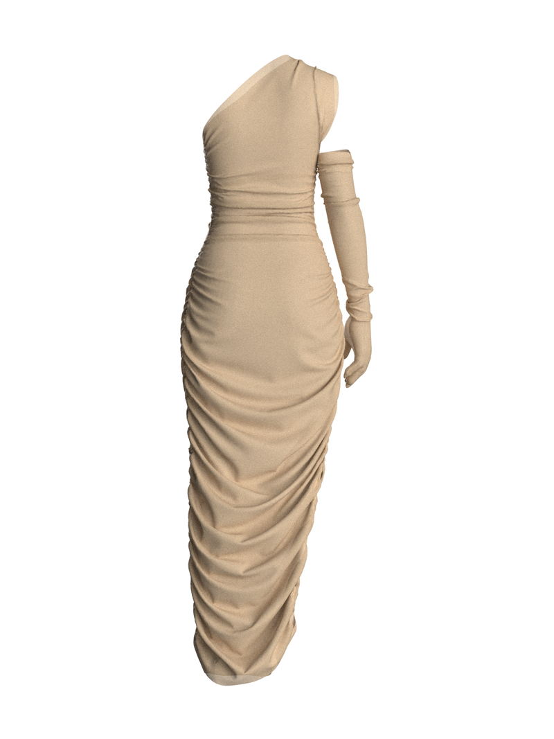 Midi nude dress