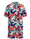 Floral Printed Woven Bowling Shirt & Matching Swim Trunk