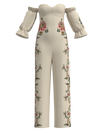 Jumpsuit ivory trellis