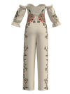 Jumpsuit ivory trellis