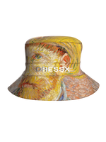 Bucket Self-Portrait with a Straw Hat