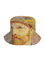 Bucket Self-Portrait with a Straw Hat