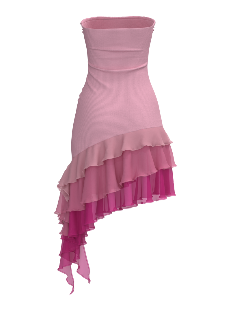 Vintage Y2K Tiered Ruffle Dress