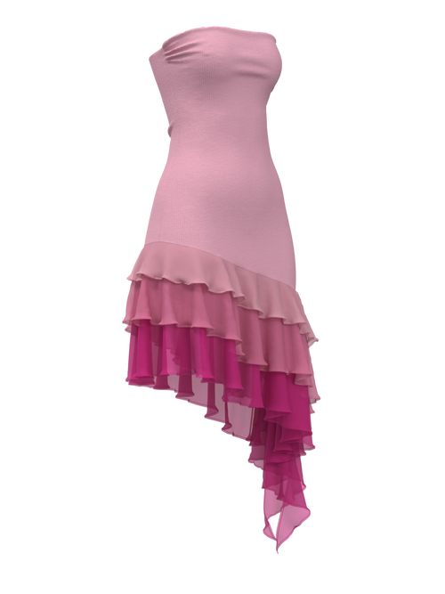 Vintage Y2K Tiered Ruffle Dress