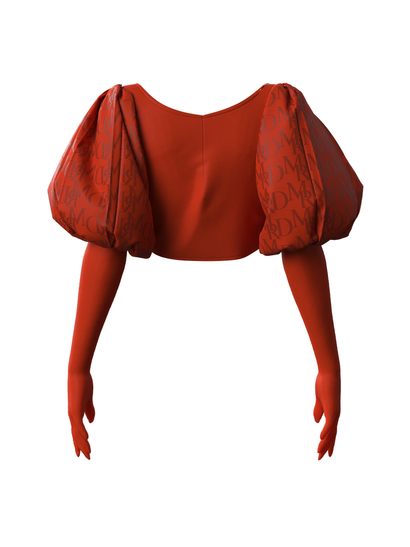 Puff Sleeve Bolero RED