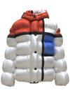 Puffer- Composition No. II with Red and Blue