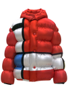 Puffer-Composition with Red, Blue and Yellow