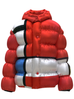 Puffer-Composition with Red, Blue and Yellow
