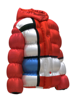 Puffer-Composition with Red, Blue and Yellow