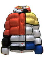 Puffer-Composition with Red, Yellow, Blue and Black