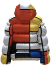 Puffer-Composition with Red, Yellow, Blue and Black