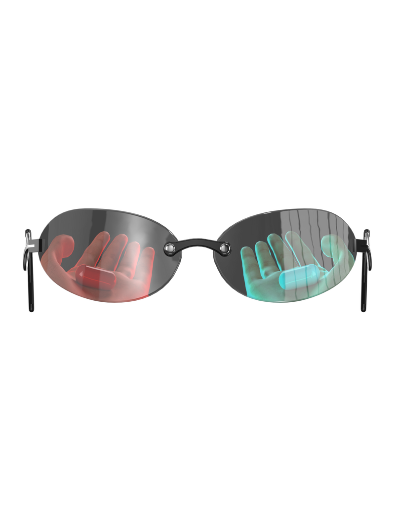 Red pill blue pill glasses