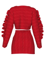 RED TWEED SUIT