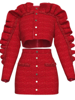 RED TWEED SUIT