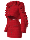 RED TWEED SUIT