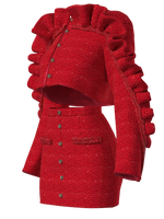 RED TWEED SUIT