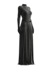 Satin Pleats Skirt BLACK