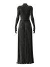 Satin Pleats Skirt BLACK