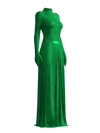 Satin Pleats Skirt GREEN