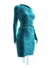 Satin Shirring One-Piece BLUE