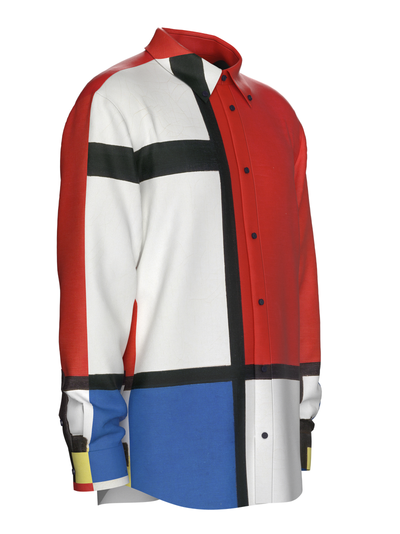 Shirt-Composition with Red, Blue and Yellow